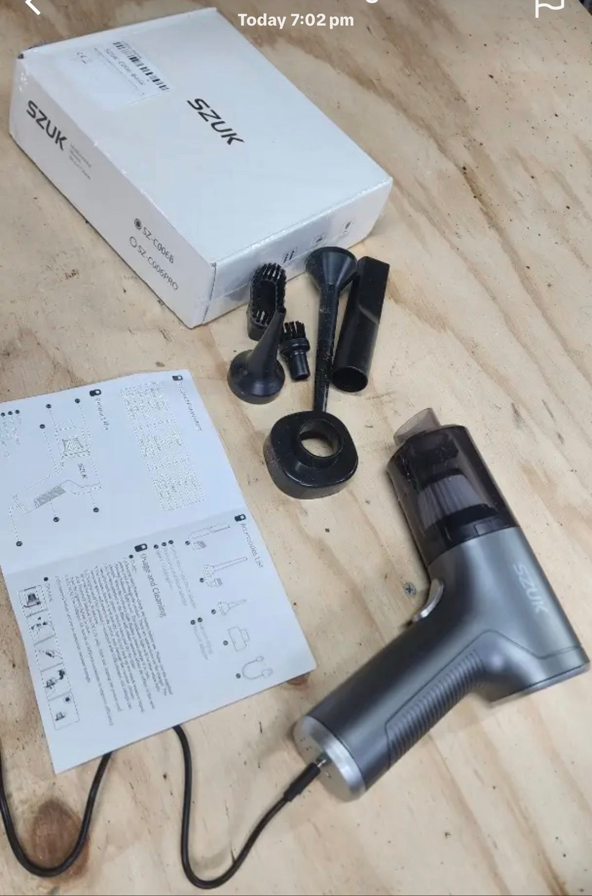 Cordless Handheld Car Vacuum with attachments