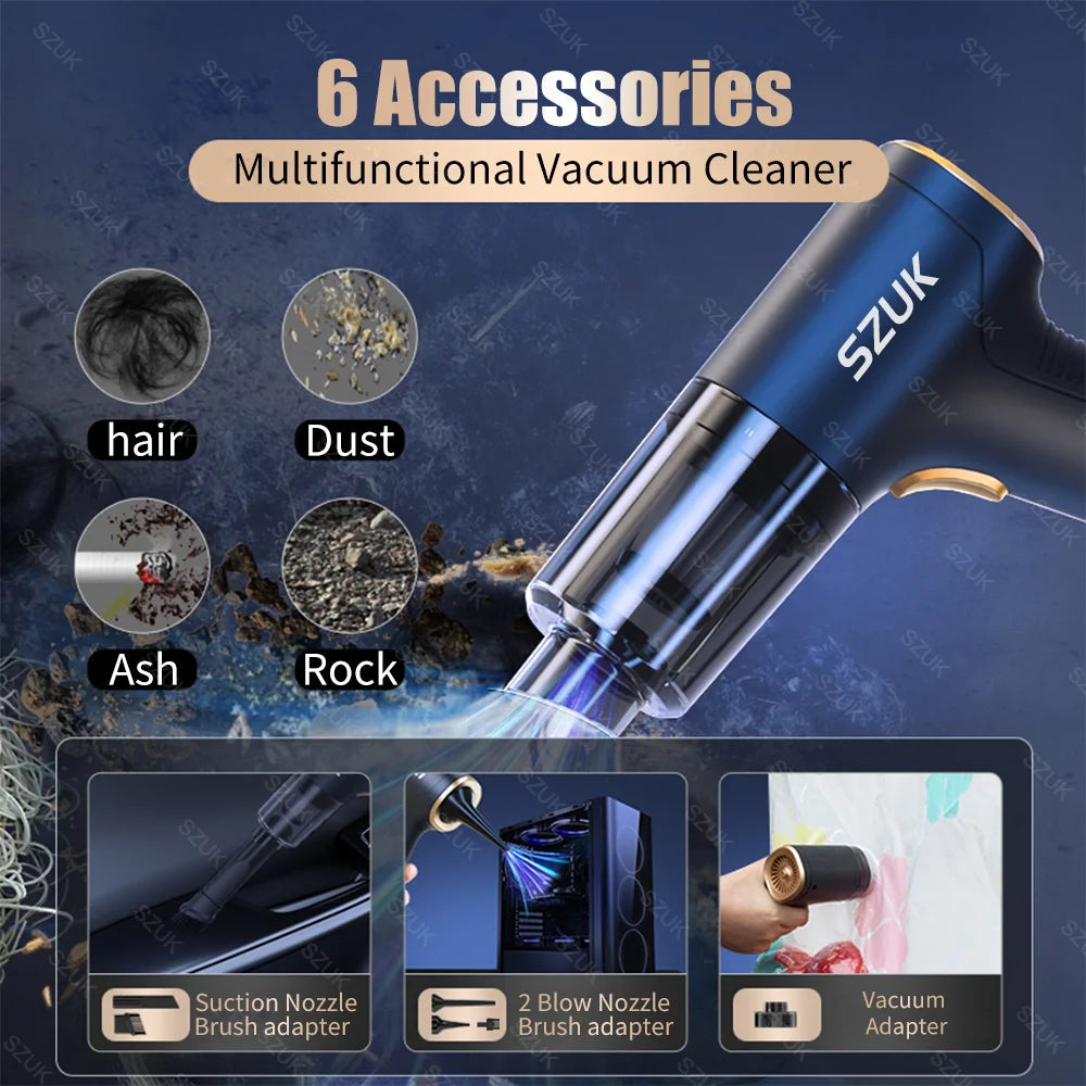 Cordless Handheld Car Vacuum with attachments