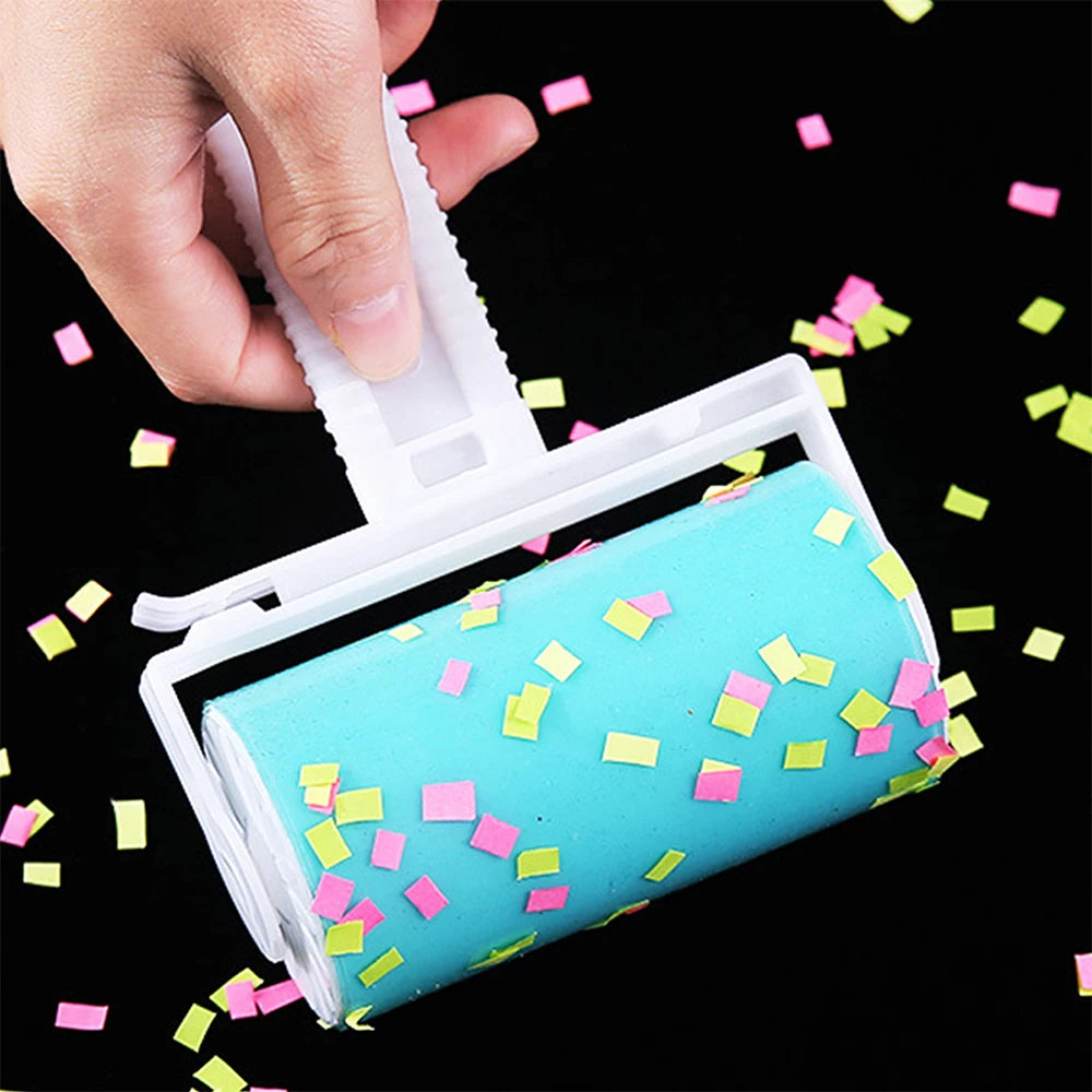 Reusable Rainbow Lint Roller – Pet Hair, Dust & Crumbs Gone in Seconds!”