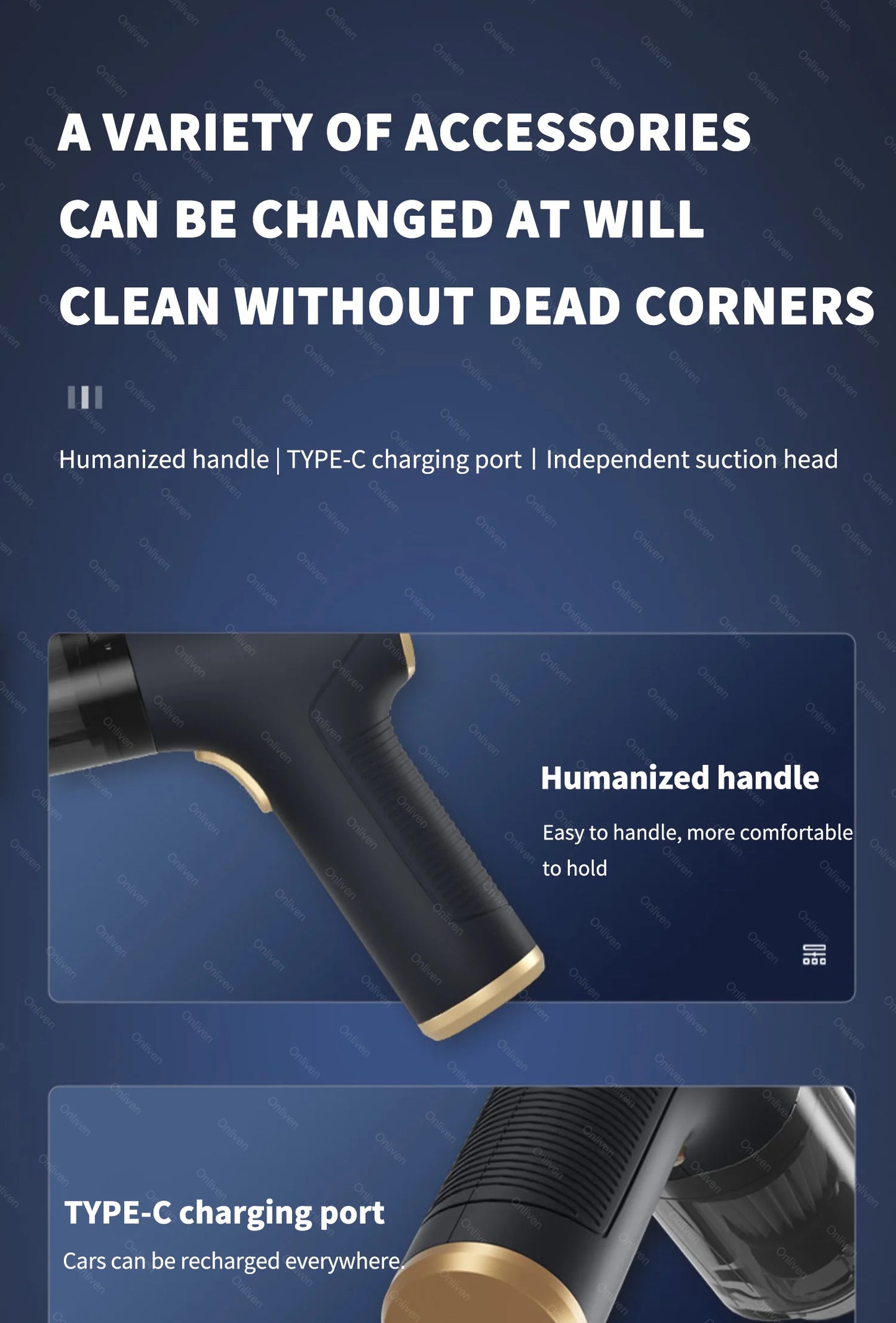 Cordless Handheld Car Vacuum with attachments