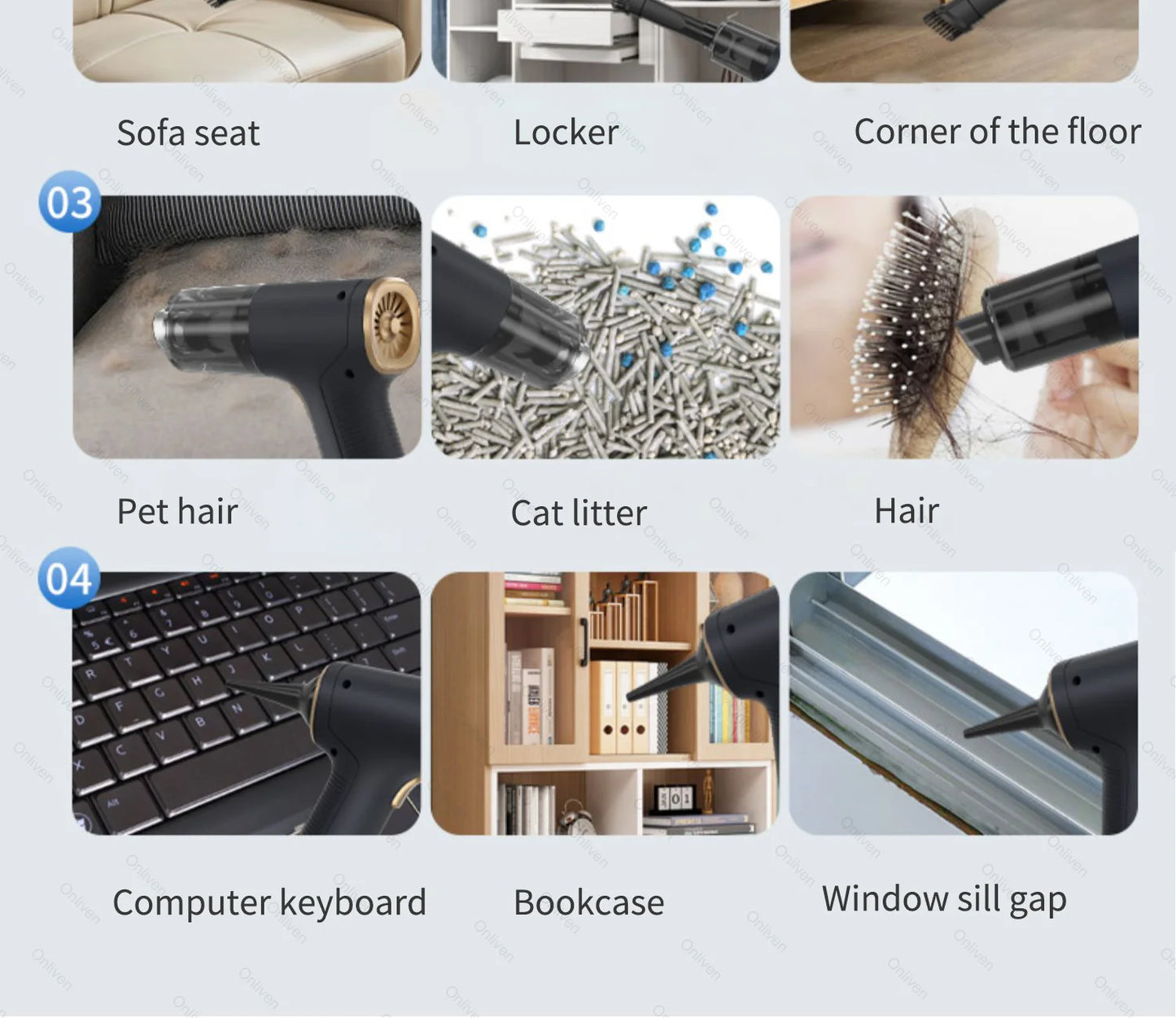 Cordless Handheld Car Vacuum with attachments